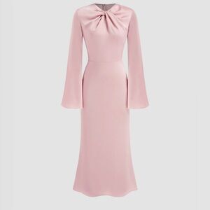Pink satin dress